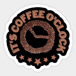 Coffee o’clock Bohnen Lustig Sticker